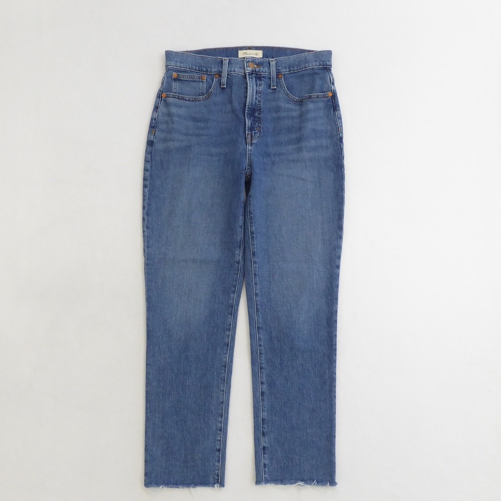 Madewell Straight Leg Jeans in Medium Blue